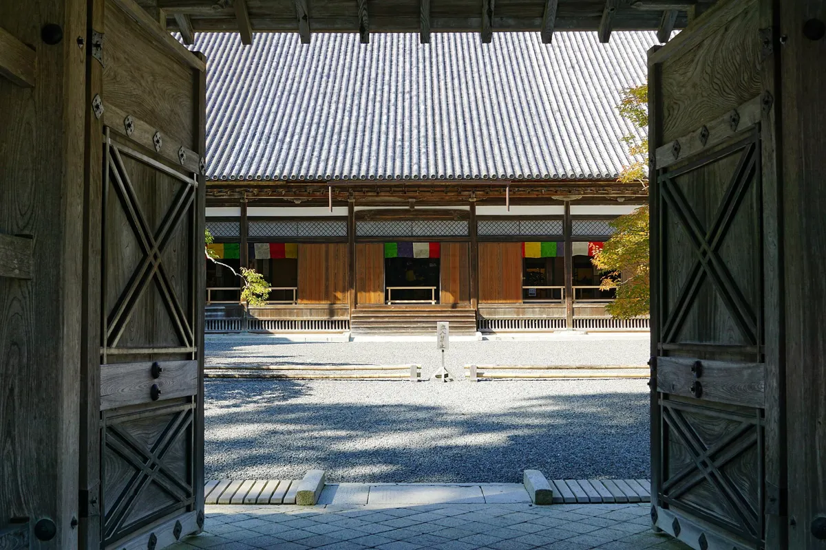 The main hall of Zuiganji seen through its gate, a stop on most Matsushima Bay tours